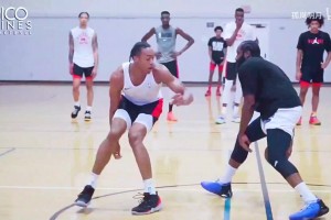 老朋友了！此前的夏天，哈登和猛龍球員們一起訓練！